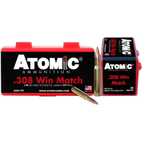 Atomic Ammunition Match 168 gr Hollow Point Boat Tail .308 Win Ammo, 50/box - 426