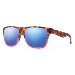 Smith Lowdown Polarized Sunglasses, Matte Tortoise Shock Pink/Blue Flash Mirror