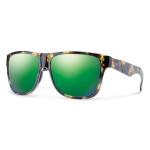 Smith Lowdown XL Polarized Sunglasses FLECKED GREEN TORTOISE/GREEN SOL-X MIRROR