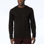 prAna Men's Porter Long Sleeve Crew, Black, XX Large