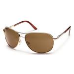 SunCloud Optics Aviator Polarized Sunglasses - GOLD/BROWN POLARIZED POLYCARBONATE