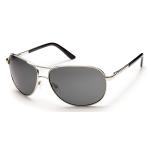 SunCloud Optics Aviator Sunglasses - SILVER/GRAY POLARIZED POLYCARBONATE