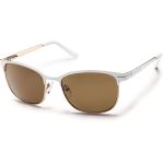Suncloud Optics Causeway Sunglass Polarized Polycarbonate Lens / White/Brown Frame