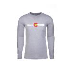 Republic of Colorado Men's Single Stripe Long Sleeve - Heather Grey - Small