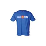 Republic of Colorado Single Stripe Tee Shirt - Vintage Royal - Large