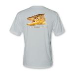 Rep Your Water Brown Trout Short Sleeve Performance Shirt - Small