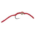 Montana Fly Company Beadhead San Juan Worm - Red - Size 12 - 1 Dozen
