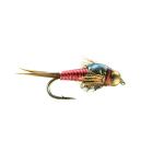 Montana Fly Company Beadhead Epoxyback Copper Nymph Red - Size 16 - 1 Dozen