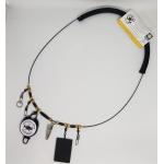 Morning Star Lanyards | Black Bone with Brown Beads