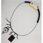 Morning Star Lanyards | Dark Amber Bone with Small Black Beads