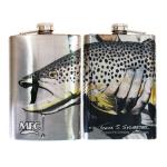Montana Fly Company Stainless Steel Hip Flask - Sylvestefs Smith River Gold 8oz