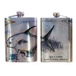 Montana Fly Company Stainless Steel Hip Flask - Currier - Permit 8oz