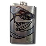 Montana Fly Company Stainless Steel Hip Flask - Borski's Tarpon and Fly 8oz