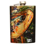 Montana Fly Company Stainless Steel Hip Flask - Udesen's - Salmo Trutta - 8oz