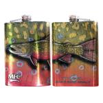 Montana Fly Company Stainless Steel Hip Flask - Currier - Brook Trout 8oz