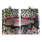 Montana Fly Company Stainless Steel Hip Flask - Currier - Rainbow 8oz