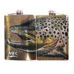 Montana Fly Company Stainless Steel Hip Flasks Big Sky Warrier - Brown 8oz