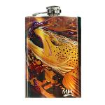 Montana Fly Company Stainless Steel Hip Flask - Maddox's - Rise Series # 8 - 8oz