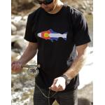 Rep Your Water Colorado Flag Tee Shirt - Medium - Black