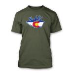 Rep Your Water Colorado Flag Elk Shirt - Medium