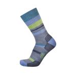 Point6 Mixed Stripe Light Crew Stone Socks-Medium