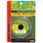 Frog Hair Tippet 3 Pack 1x-2x-3x - Fly Fishing
