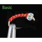 Montana Fly Company Biot Midge Pupa - Red - Size 22 - 1/2 Dozen