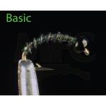 Montana Fly Company Biot Midge Pupa - Black - Size 18 - 1/2 Dozen