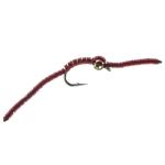 Montana Fly Company Beadhead San Juan Worm - Blood Red - Size 12 - 1/2 Dozen