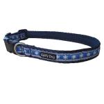 Spiffy Dog Collar | Navy Snowflake | Large