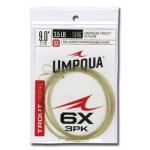Umpqua Fly Fishing Trout Tapered (3Pack) 9' 6X Leader - Fly Fishing