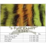 Montana Fly Company Rabbit Strips 2 Tone - Chartreuse/Black - 1/8" Strips