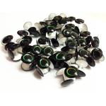 Clear Cure Dumbbell Eye - Raven 10MM 13/32 - Fly Tying