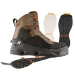 Korkers Buckskin Wading Boot Kling-On & White Felt Soles - Size 7