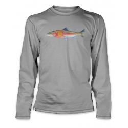 Rep Your Water Colorado Flag Painted Fish Peformance Long Sleeved Tee - X Large