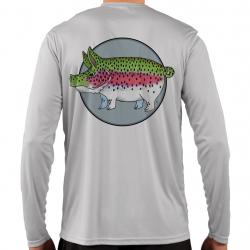 Nate Karnes Pig Rainbow Trout Microfiber Shirt - Medium