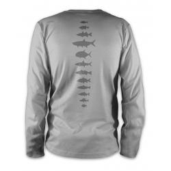 Rep Your Water Fish Spine Long Sleeve Performance Tee - Small - Platinum