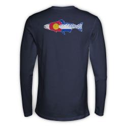 Rep Your Water Colorado Cutthroat Long Sleeve Tee - Extra Large - Navy