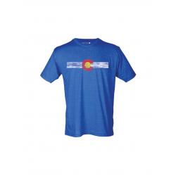 Republic of Colorado Single Stripe Tee Shirt - Vintage Royal - X-Large