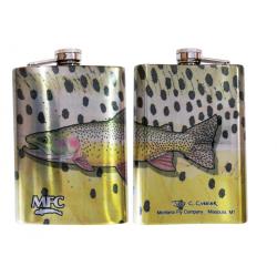 Montana Fly Company Stainless Steel Hip Flask - Currier - Snake River Cutty 8oz