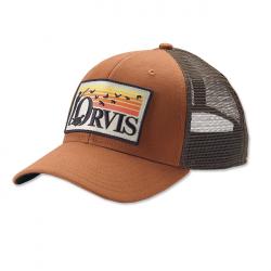 Orvis Retro Flush Trucker Hat - Burnt Orange