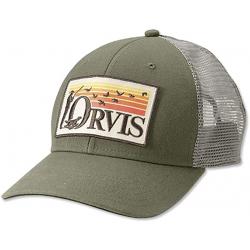 Orvis Retro Flush Trucker Hat - Olive