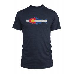Rep Your Water Colorado Flag T-shirt - XLarge - Navy