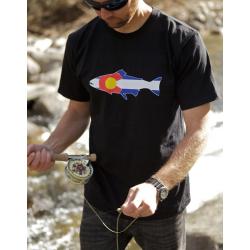Rep Your Water Colorado Flag Tee Shirt - Small - Black