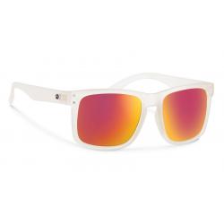 Forecast Clyde Sunglasses - Matte Clear/Red Mirror Polycarbonate