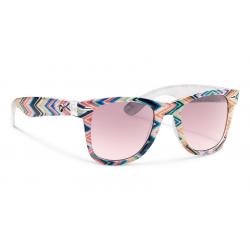 Forecast Ziggie Sunglasses - Multi Chevron/Pink Gradient Polycarbonate