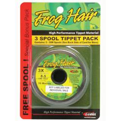 Frog Hair Tippet 3 Pack 3x-4x-5x - Fly Fishing