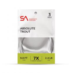 Scientific Anglers Absolute Trout Leader 3-Pack 9' 2X