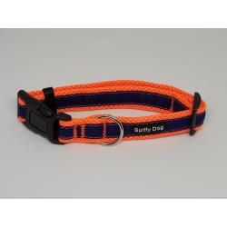 Spiffy Dog Collar | Blue Orange | Medium