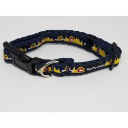 Spiffy Dog Collar | Navy Colorado | Medium